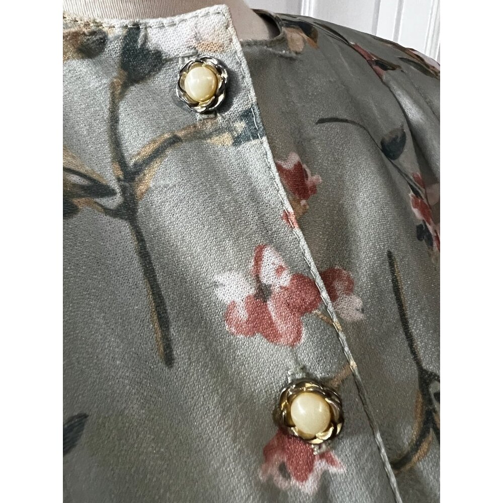 Vintage Cottage Core Floral Seventies Midi Dress Sz 12 Petite by California Look - Picture 5 of 13